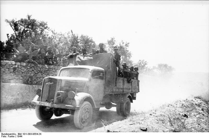 A WWII Wehrmacht German Army Opel Blitz photo from Wikipedia
